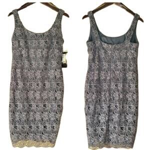 Ignite Evenings by Carol Lin Gray Crochet Dress